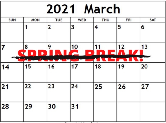  IWU announced last semester that students would not have a spring break this year.
Illustration: Isabel Sperry

