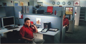 Jake Stone in a screenshot from the famous Jake from State Farm commercial. 
Commercial shot by Doyle Dane Bernbach

