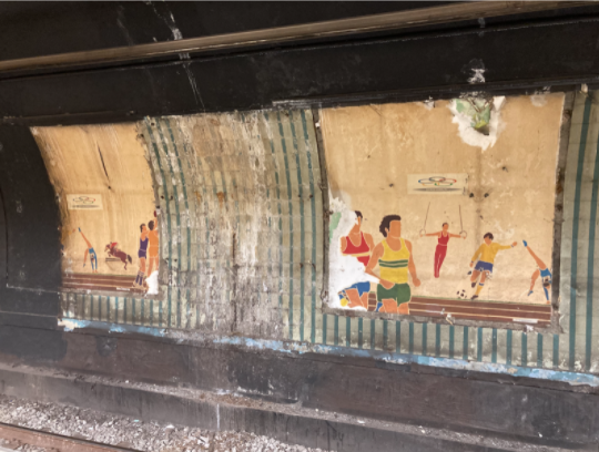 Spain’s metro stations can also provide snapshots into history, such as this mural made for the 1992 Olympics that can be found in Barcelona.
Credit: Liam Killian
